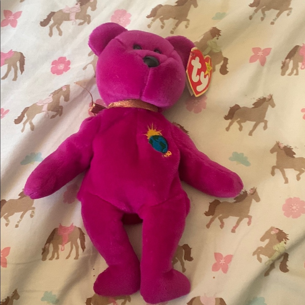 Ty Purple Plush Stuffed Animal Bear